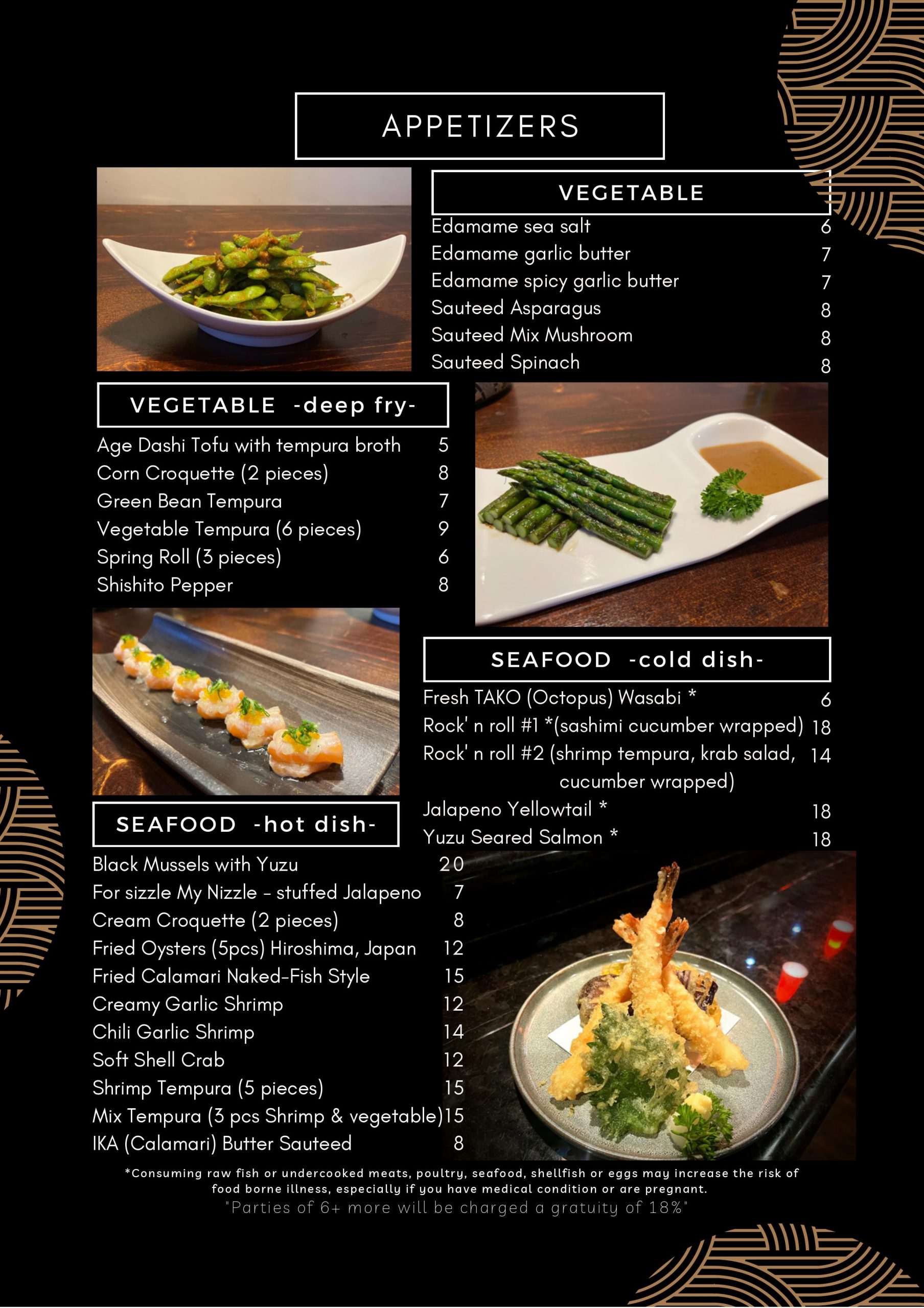 Menu Naked Fish S Sushi Grill