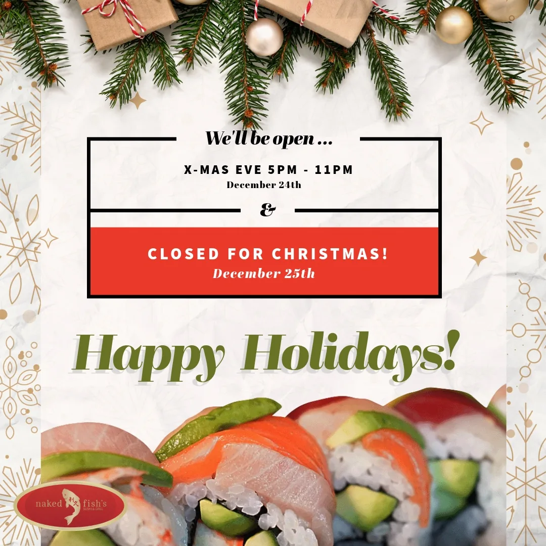 December Holiday Hours — 2025