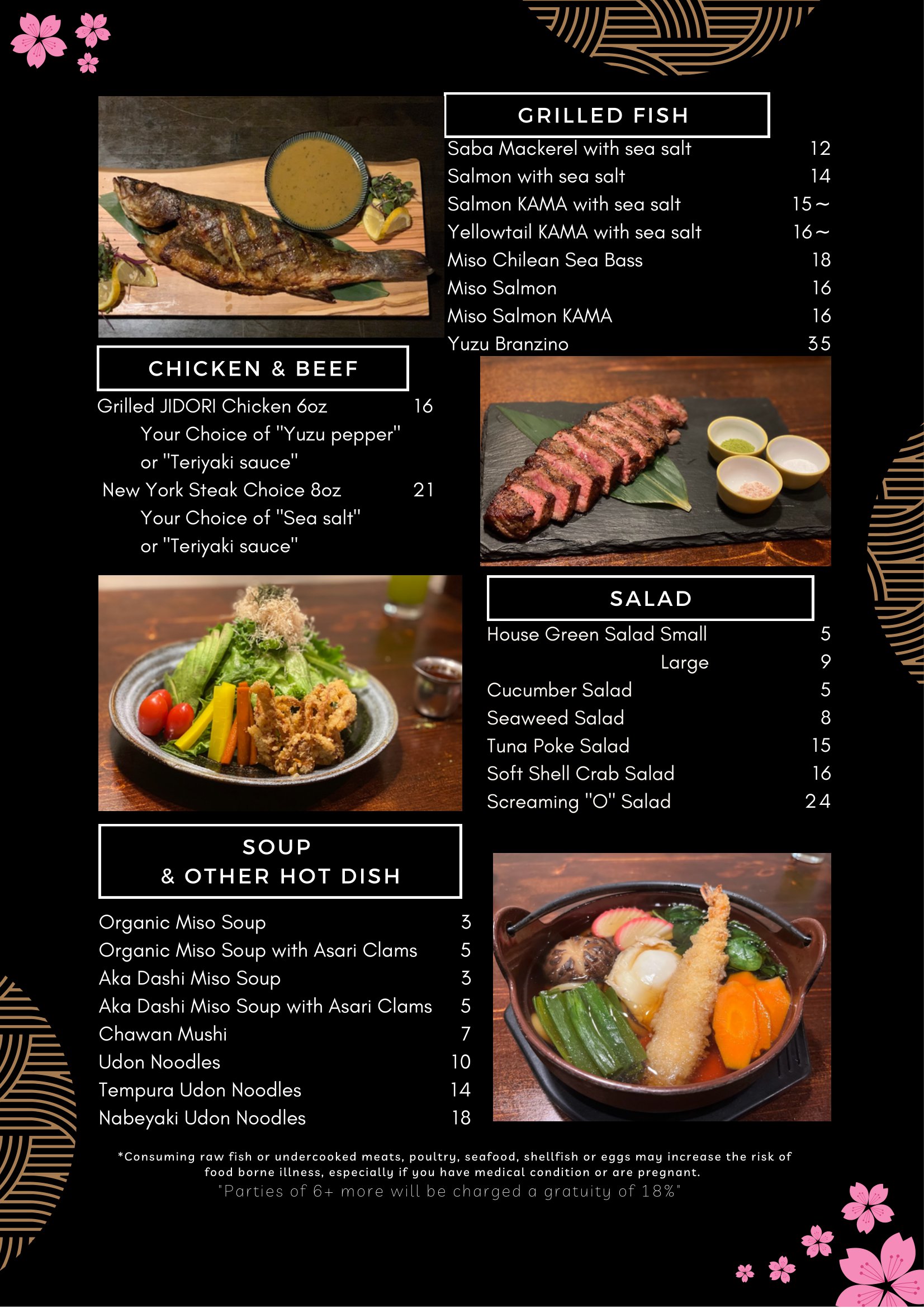 Menu | Naked Fish's Sushi & Grill